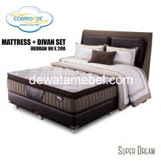 Mattress Divan Set Size 90 - Comforta Super Dream 90 Set  / Black